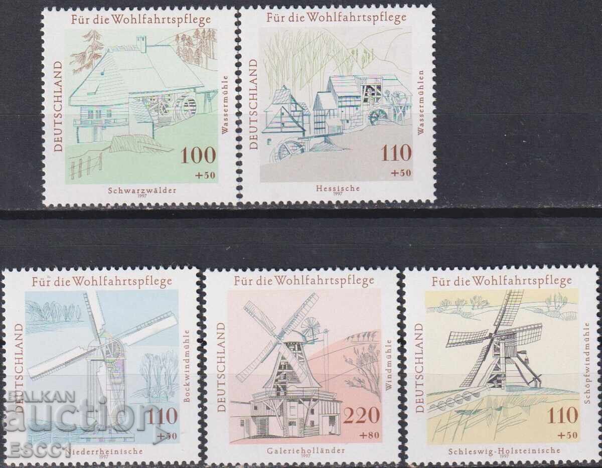 Timbre curate Morile de apă și morile de vânt 1997 din Germania