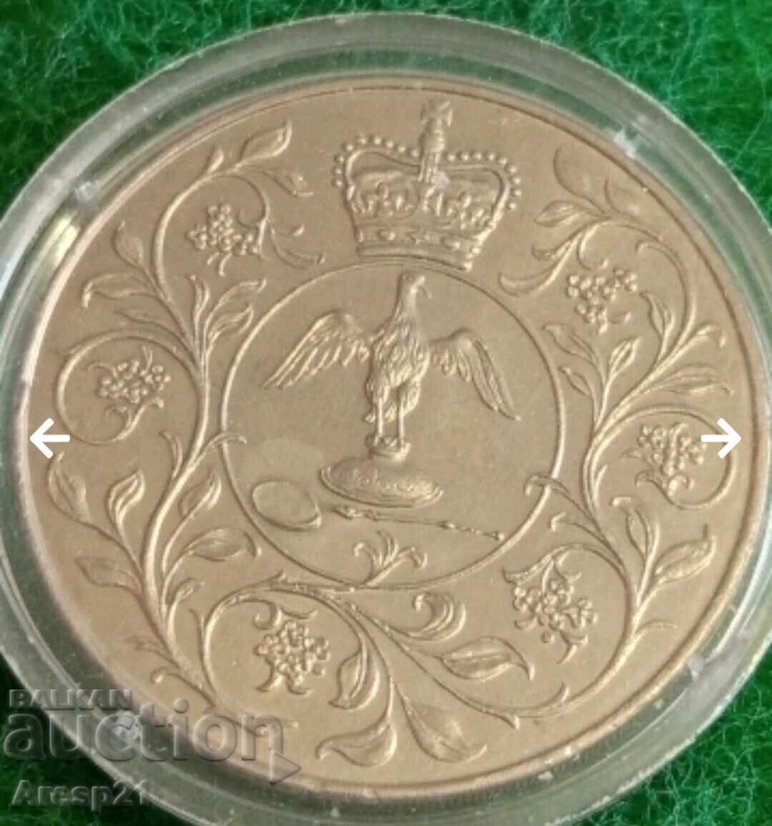 Monedă 25 pence 1977 Marea Britanie în cinstea jubileului de argint cu preț € 25.00 | 48.90 BGN Monedă 25 pence 1977 Marea Britanie în cinstea jubileului de argint cu preț € 25.00 | 48.90 BGN