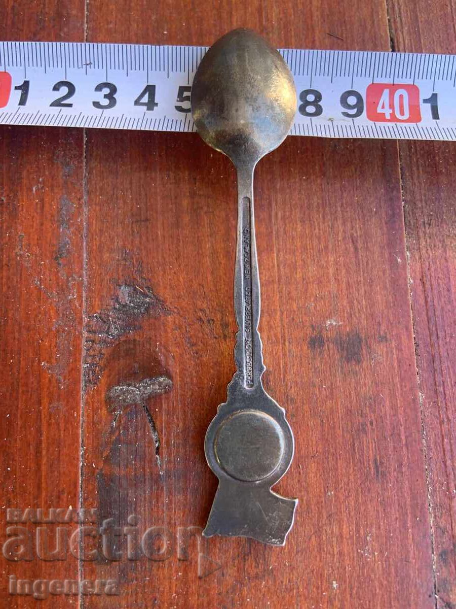 SPOON TEASPOON SILVER PLATED ENAMEL MARKED - NEW ZEALAND - 6