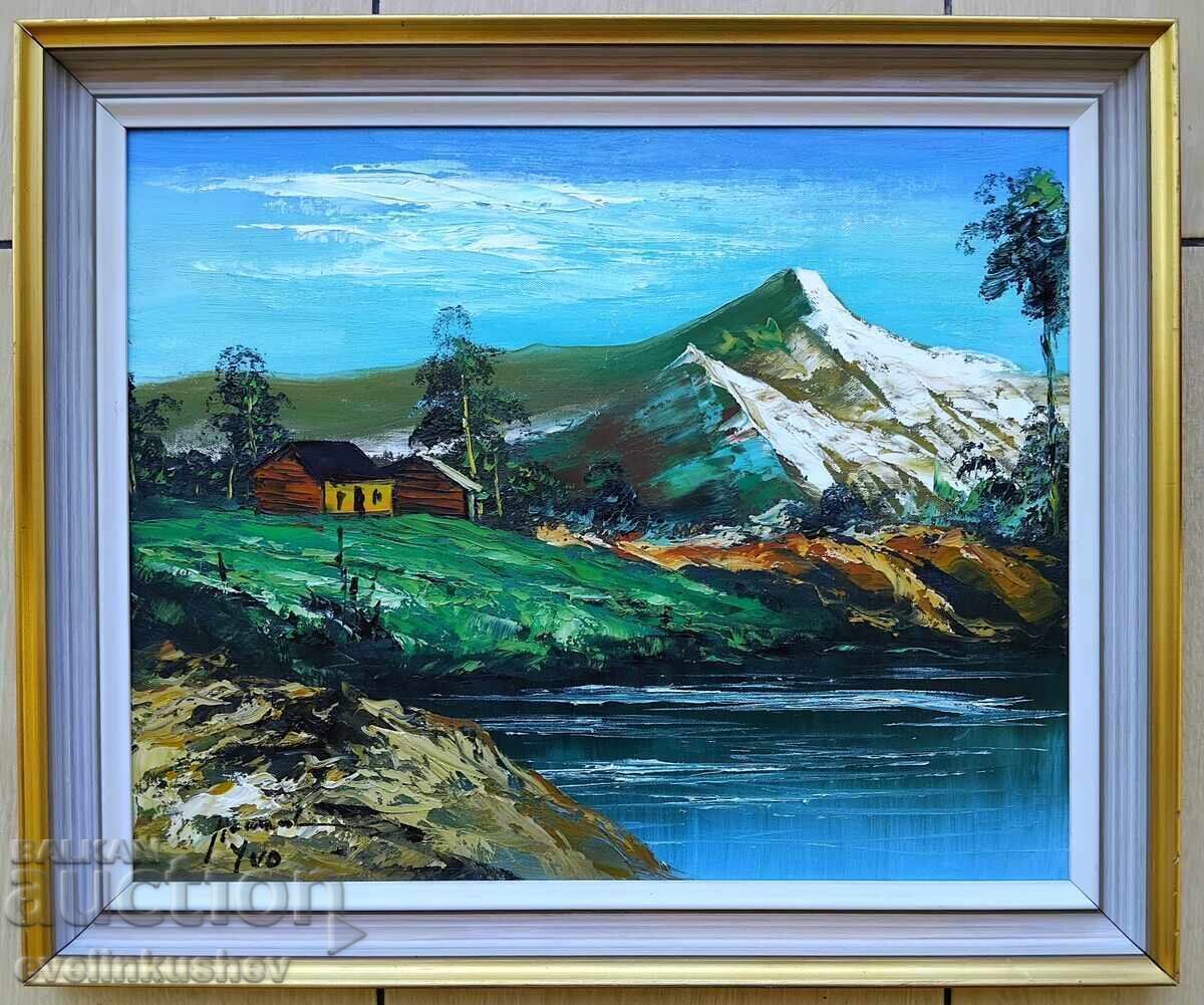 Delivery of Oil painting painted with oil paints on canvas