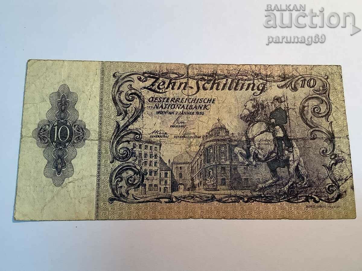 Австрия 10 шилинга 1950 година Австрия 10 шилинга 1950 година