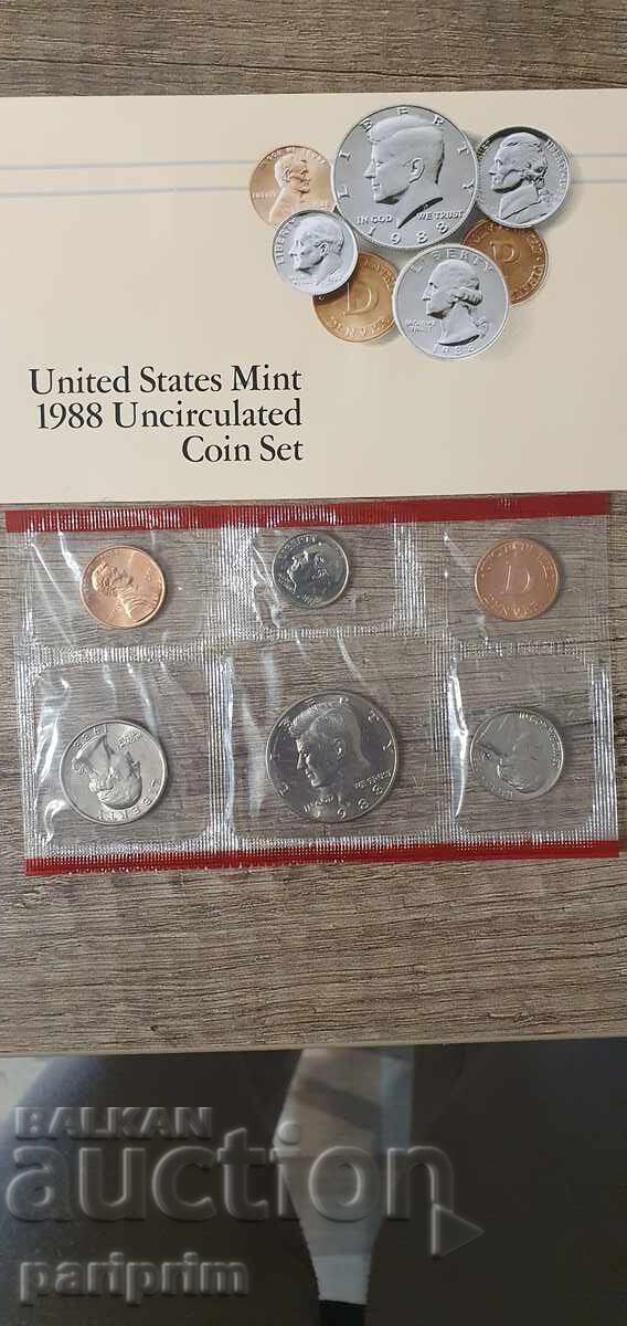 Livrarea SUA, 1988 "D" Set de 6 monede NECIRCULATE, BU