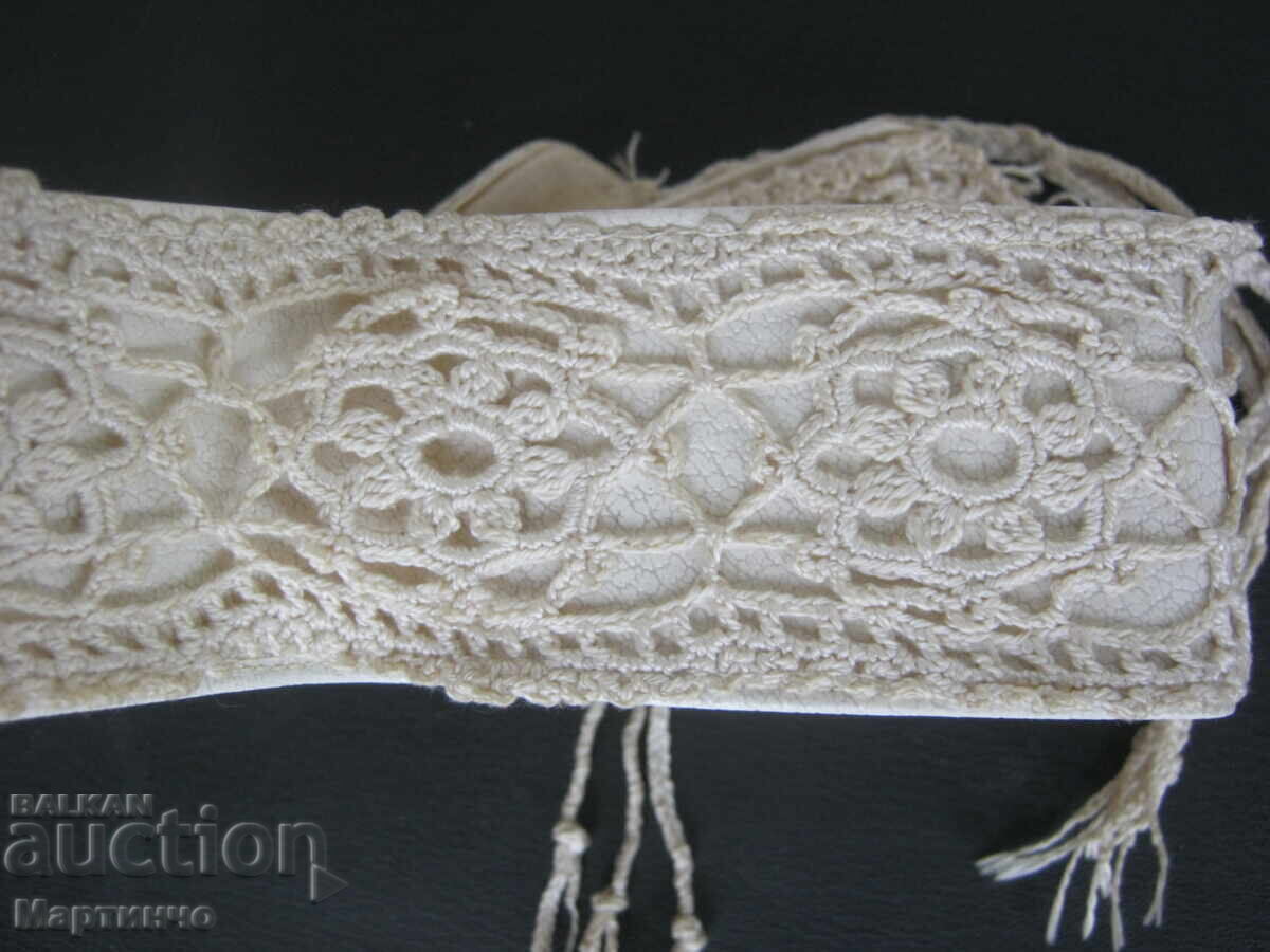Livrarea Curea veche brodată broderie dantelă cordon
