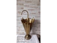 Old umbrella stand - brass - 62cm