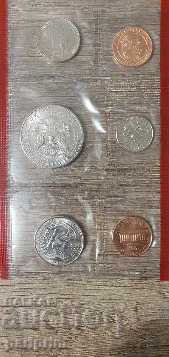 Livrarea SUA, 1997. Lot de 6 monede necirculate. BZC