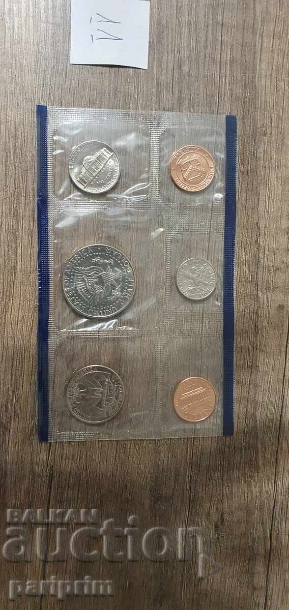 SUA, 1991. Lot de 6 monede necirculate. BZC cu preț € 0.01 | 0.02 BGN