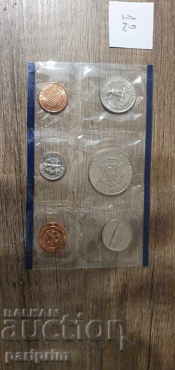 Licitație SUA, 1988. Lot de 6 monede necirculate. BZC