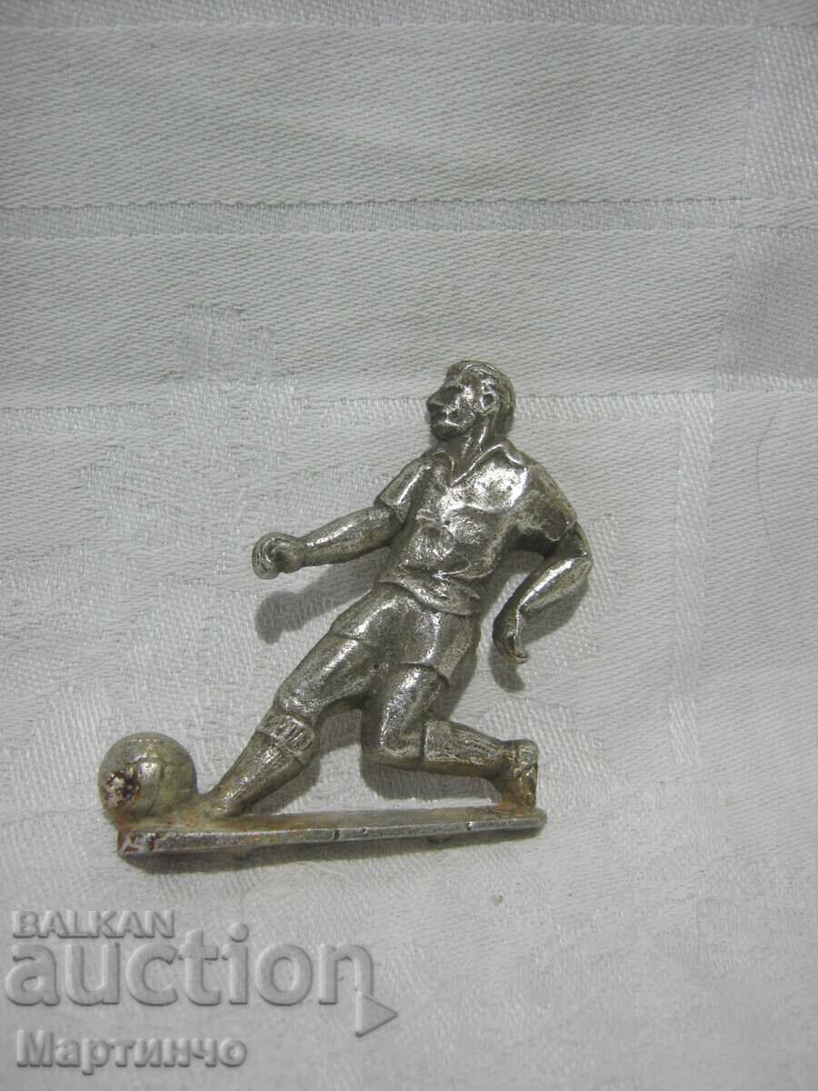 Old small aluminum figurine of a football player 5.7 cm with price € 15.00 | 29.34 BGN