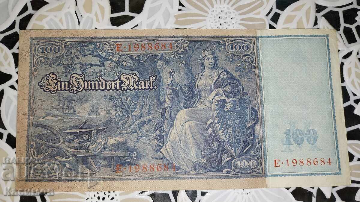Veche bancnotă germană 100 Mărci 1910 Anul nouă bancnotă cu preț € 5.00 | 9.78 BGN Veche bancnotă germană 100 Mărci 1910 Anul nouă bancnotă cu preț € 5.00 | 9.78 BGN