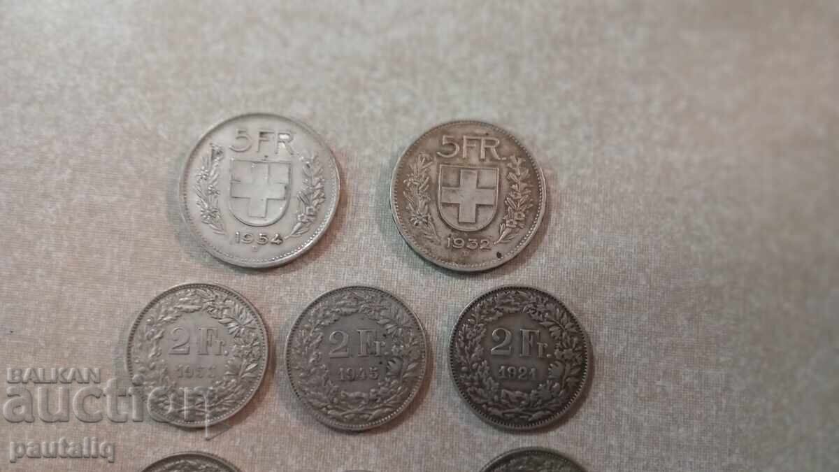 Lot of Silver Coins Switzerland with price € 210.00 | 410.72 BGN