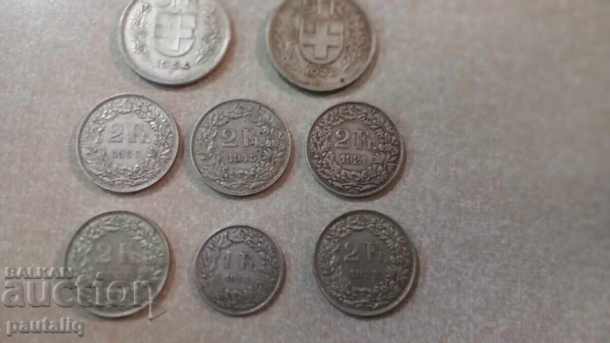 Auction  Lot of Silver Coins Switzerland