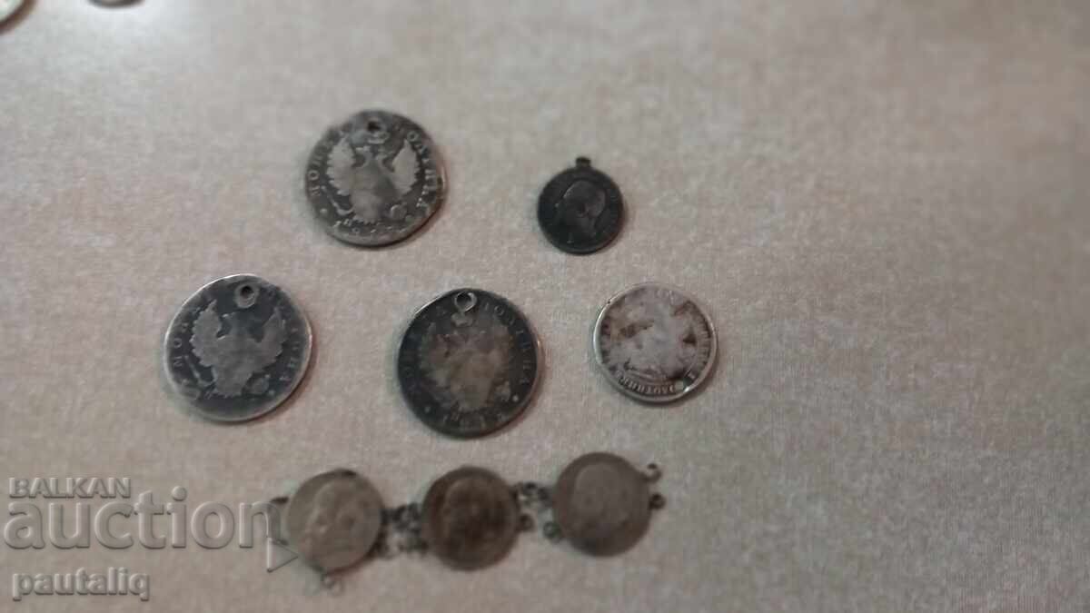 Auction  Lot of Silver Coins Russia and Bulgaria