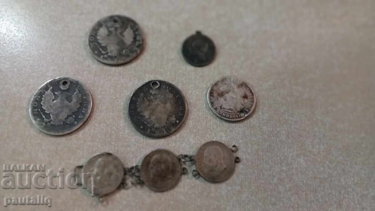Lot of Silver Coins Russia and Bulgaria