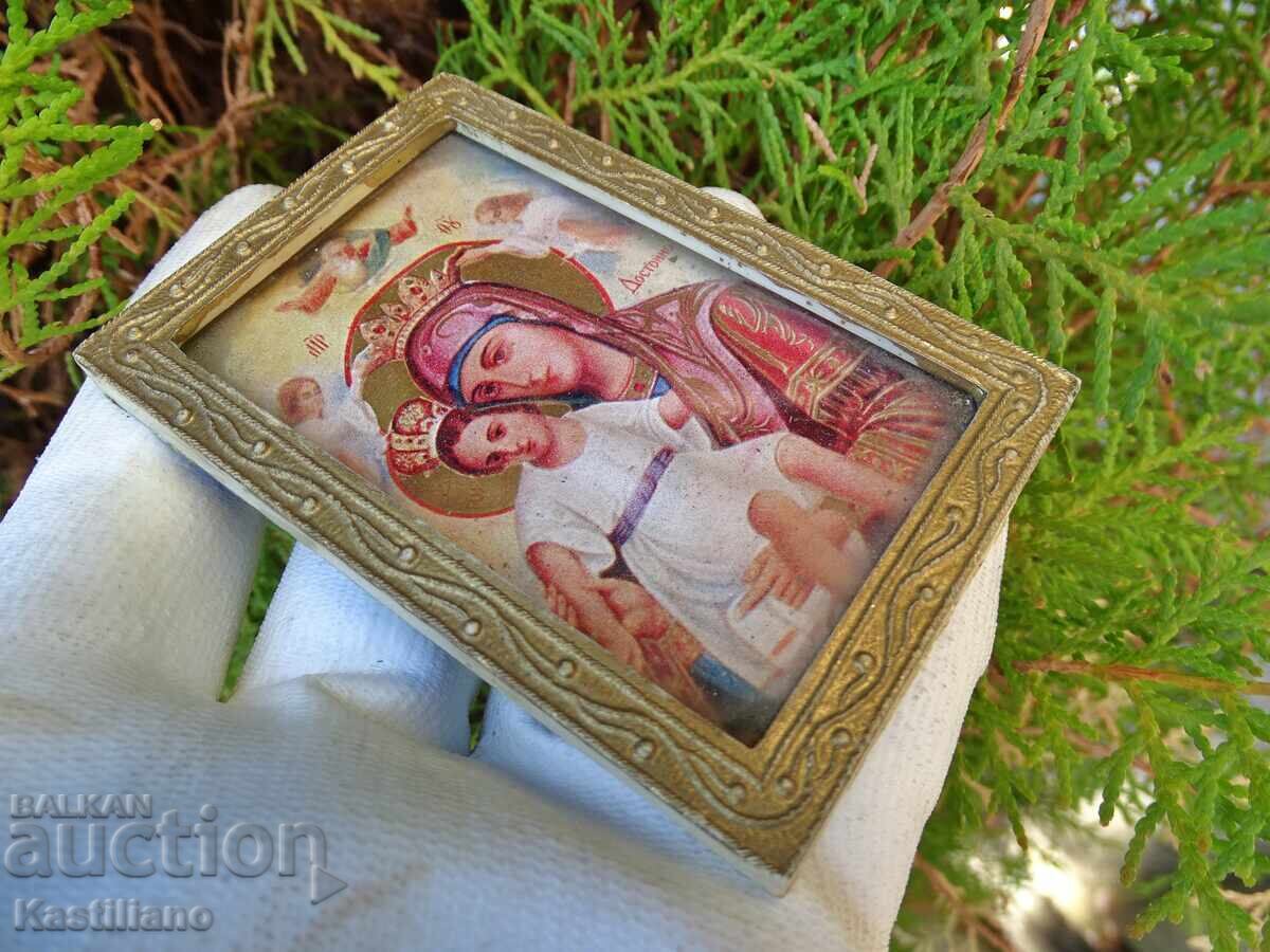 Стара малка православна икона на св.Богородица - 5