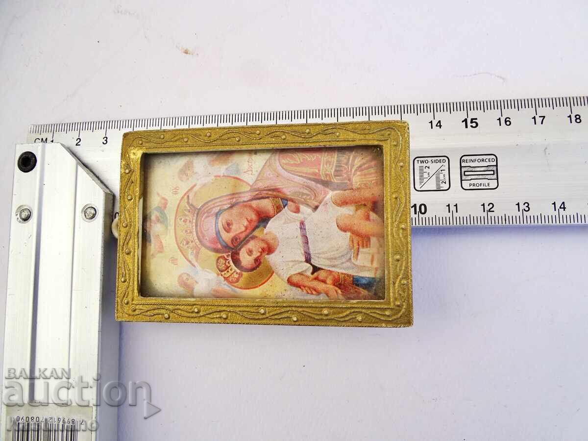 Стара малка православна икона на св.Богородица - 7