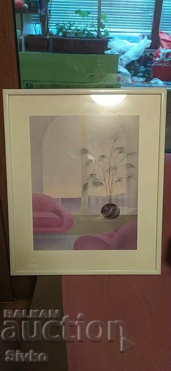 Картина, рамка, стъкло, музейна репродукция, печат