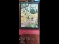 Πίνακας ζωγραφικής, λάδι, χαρτόνι, καινούργιο πλαίσιο