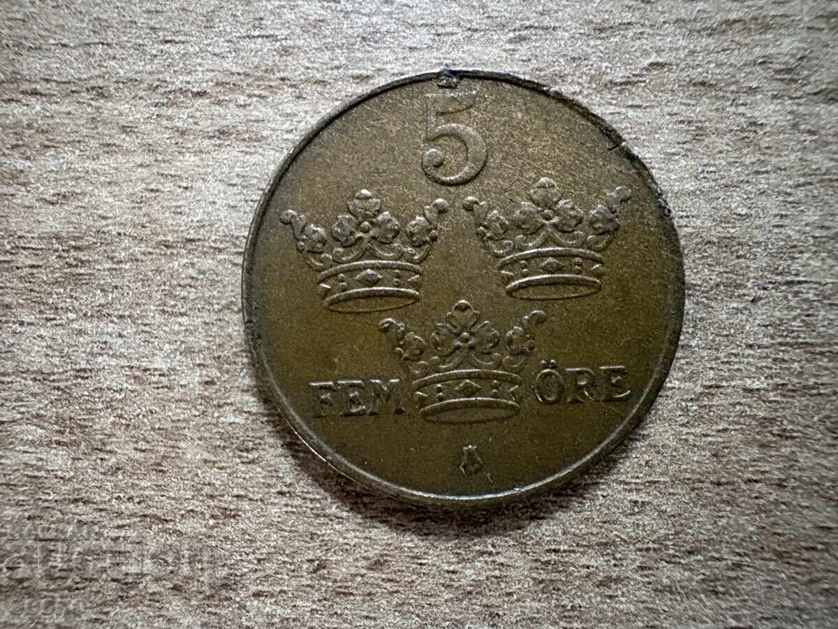 Σουηδία - 5 ιορέ (1950) - χαλκός Σουηδία - 5 ιορέ (1950) - χαλκός