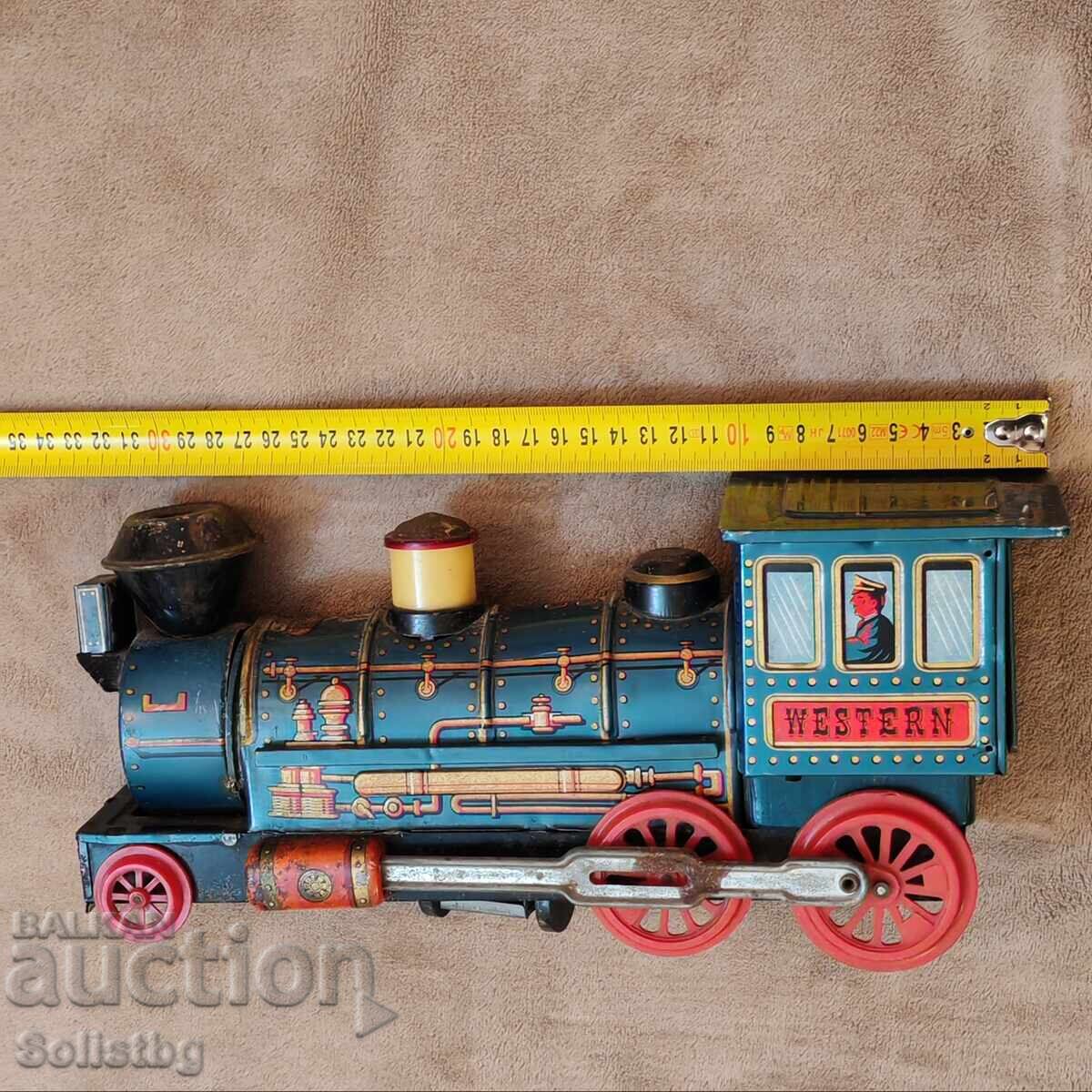 Livrarea Locomotivă vintage din tablă, anii '60 ai secolului XX, Japonia Livrarea Locomotivă vintage din tablă, anii '60 ai secolului XX, Japonia