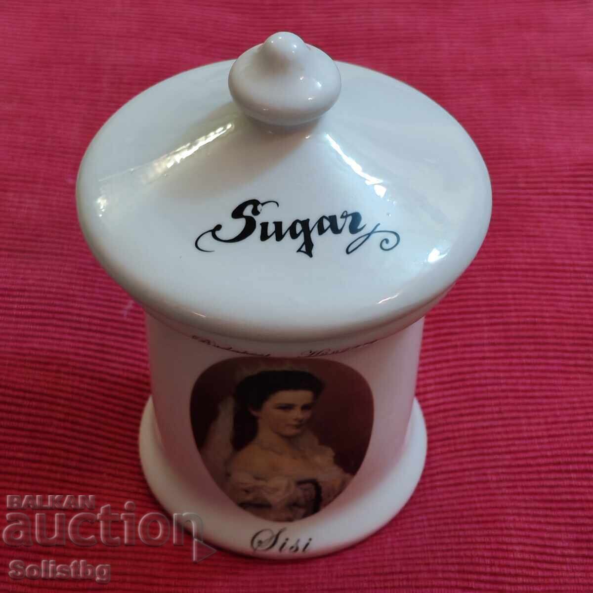 Αντίκα πορσελάνινη ζαχαριέρα