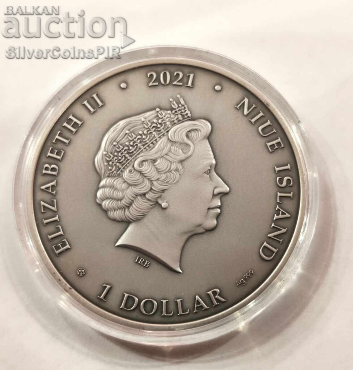 Silver 1 oz D'Artagnan The Three Musketeers 2021 Niue Islands - 6