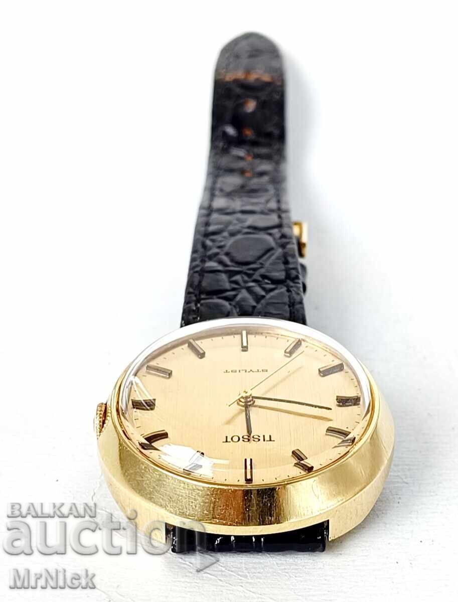 Παράδοση Μηχανικό vintage ρολόι Tissot Stylist με χειροκίνητο κούρδισμα