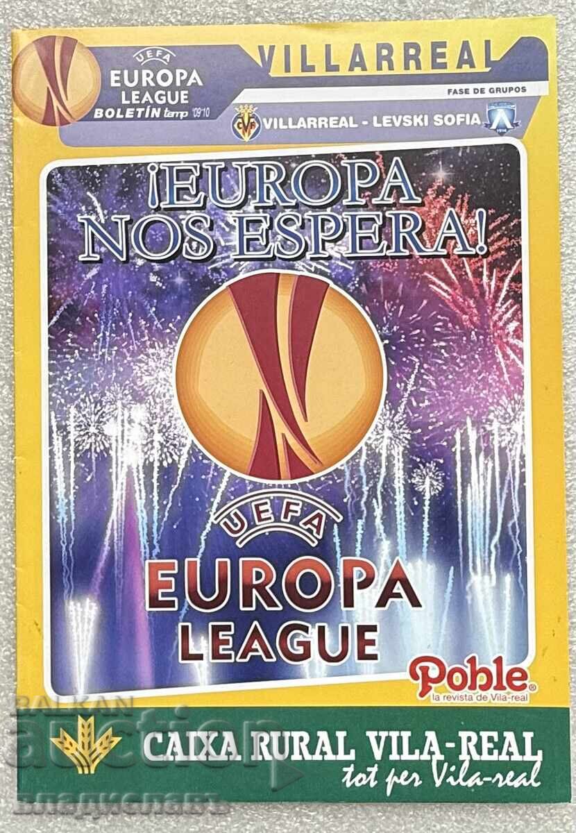 Programă de fotbal LEVSKI - Villarreal Spania
