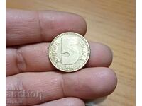 5 динара Югославия 1992