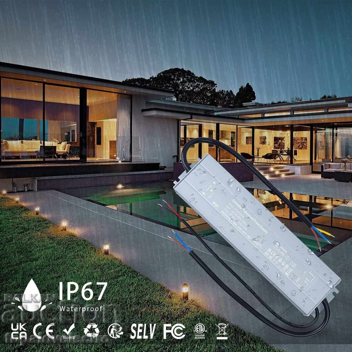 НОВ! LED драйвер 24V 60W димируем IP67 – водоустойчив - 5
