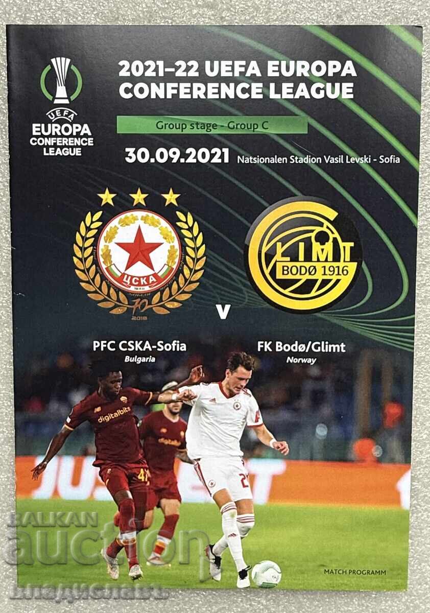 CSKA - Bodø/Glimt 2021 Football Program CSKA - Bodø/Glimt 2021 Football Program