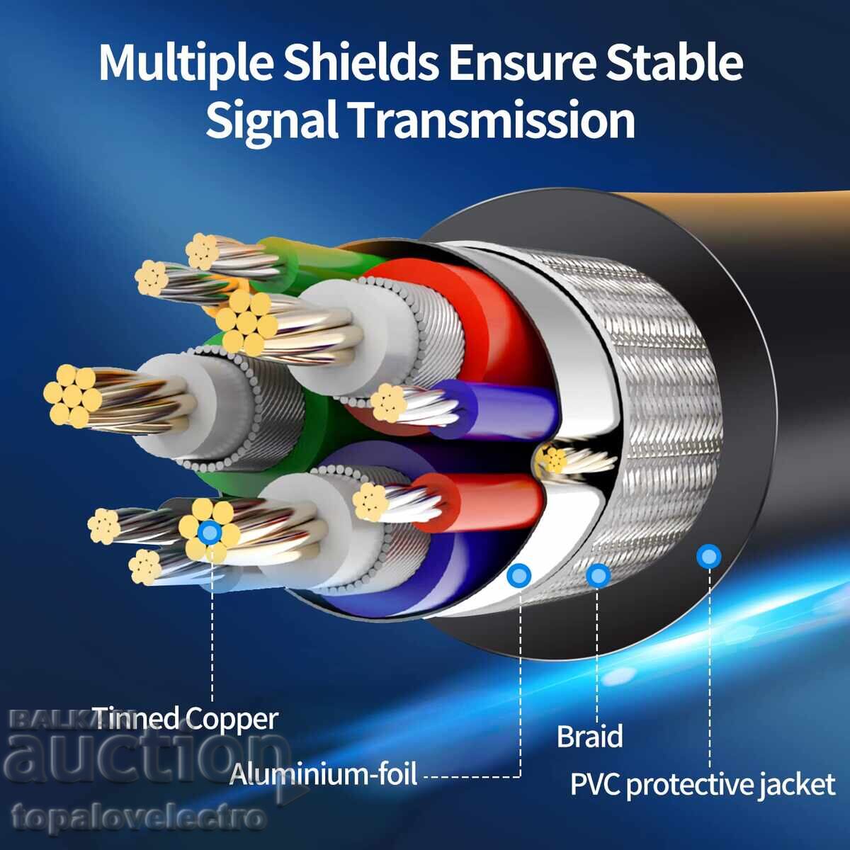 NOU! Cablu activ HDMI la VGA 1080p – 1 m - 6