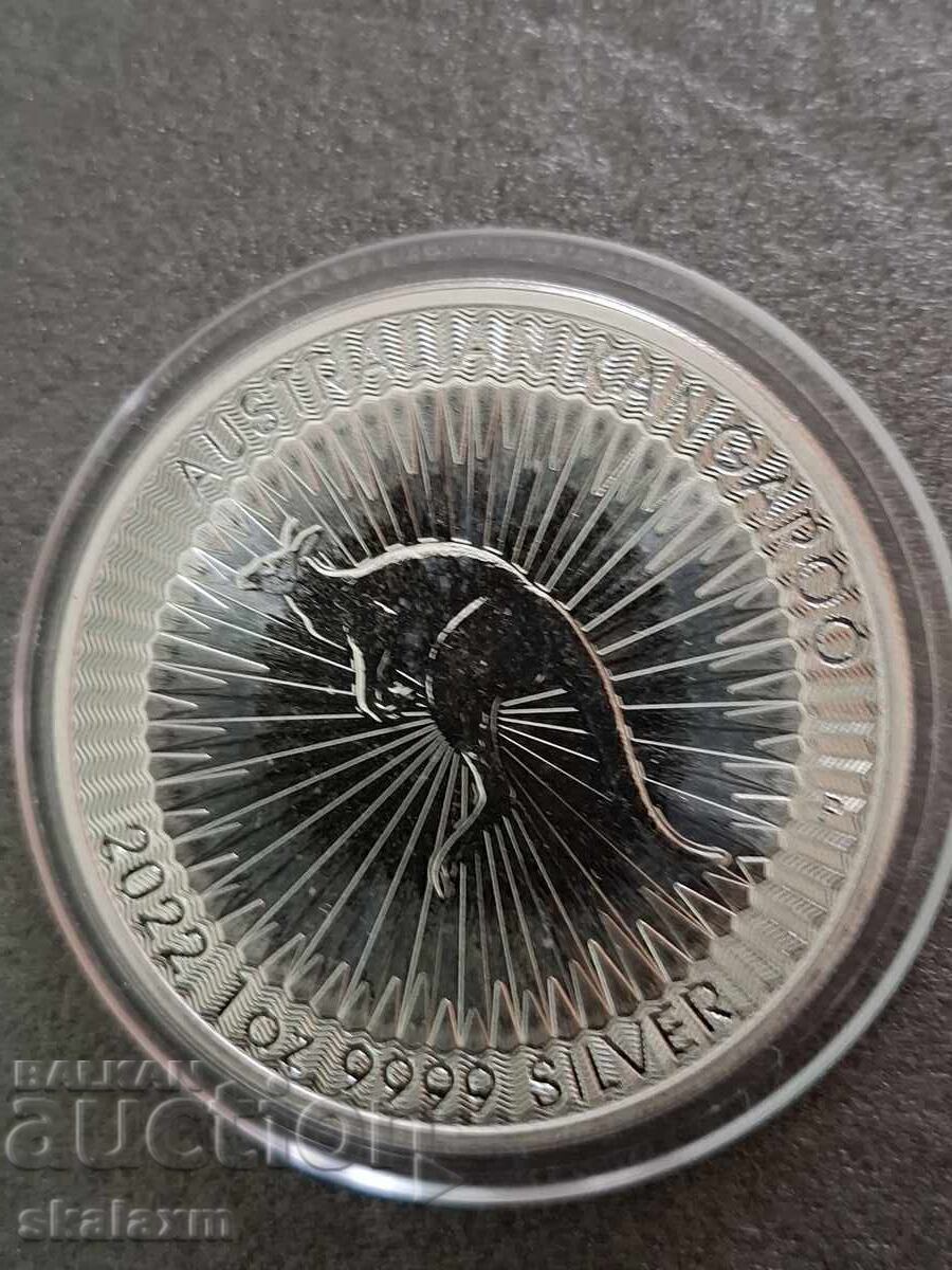Ασήμι 1 oz. Αυστραλιανό καγκουρό 2022 Ασήμι 1 oz. Αυστραλιανό καγκουρό 2022