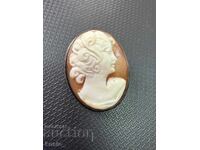 Камея рапан брошка висулка бижута