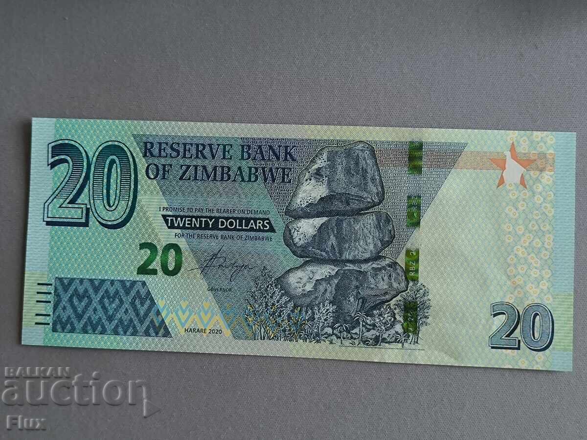 Τραπεζογραμμάτιο - Ζιμπάμπουε - 20 δολάρια UNC | 2020