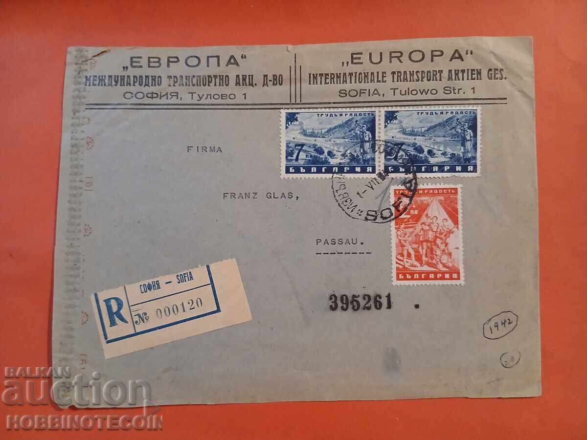 BULGARIA plic circulat R EXTRAORDINAR SOFIA GERMANIA 1944