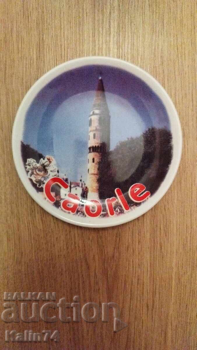 A beautiful porcelain plate from Caorle Italy.