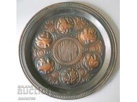 Farfurie mare de cupru - panou (orașul Vladimir, URSS)