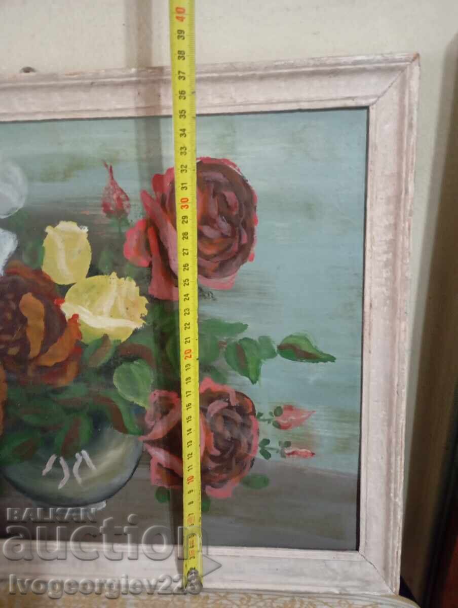 Auction  Painting - flowers