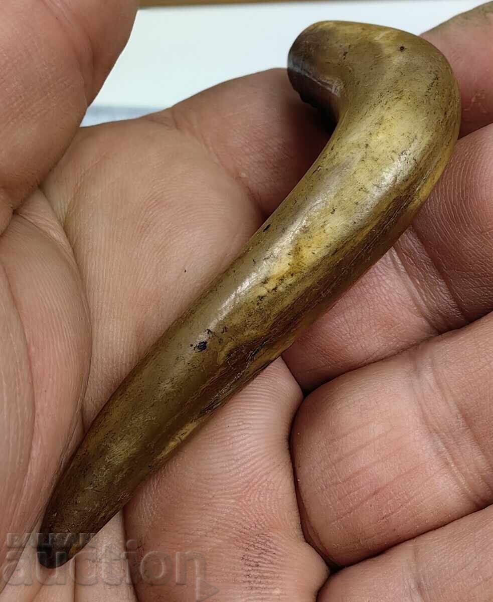 Πάνω από 100 ετών λαβή από κόκαλο ομπρέλα μπαστούνι μπαστούνι κόκαλο - 5