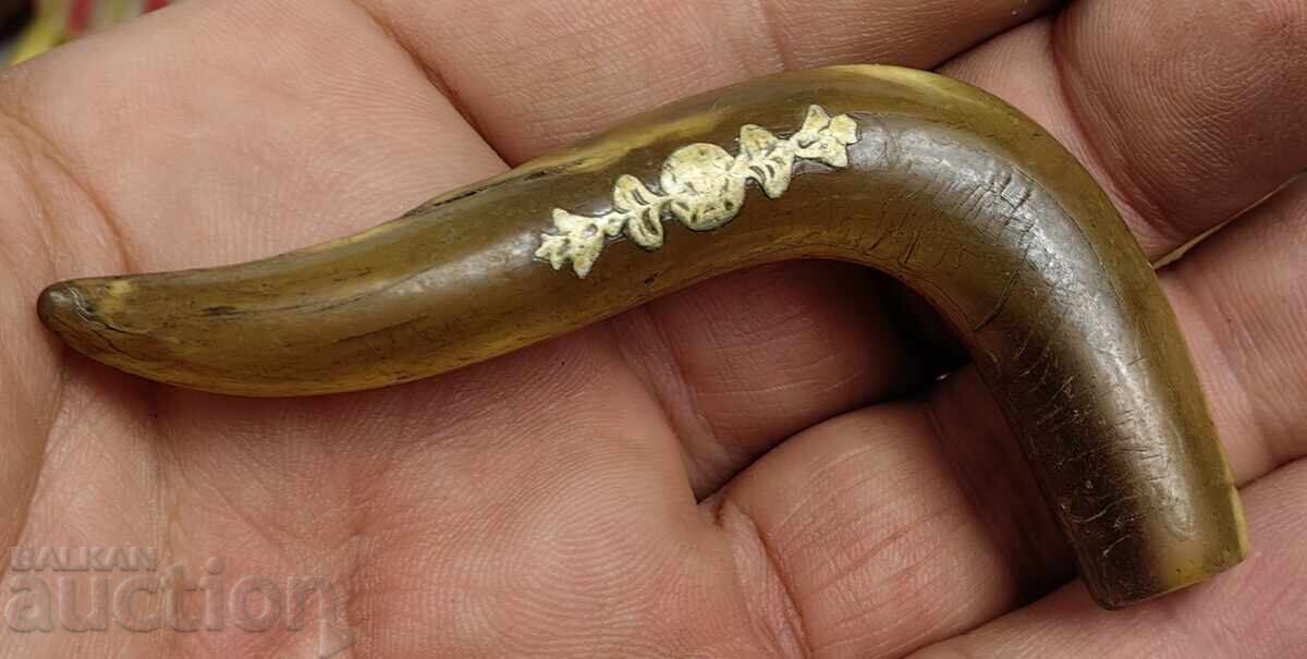 Πάνω από 100 ετών λαβή από κόκαλο ομπρέλα μπαστούνι μπαστούνι κόκαλο - 7