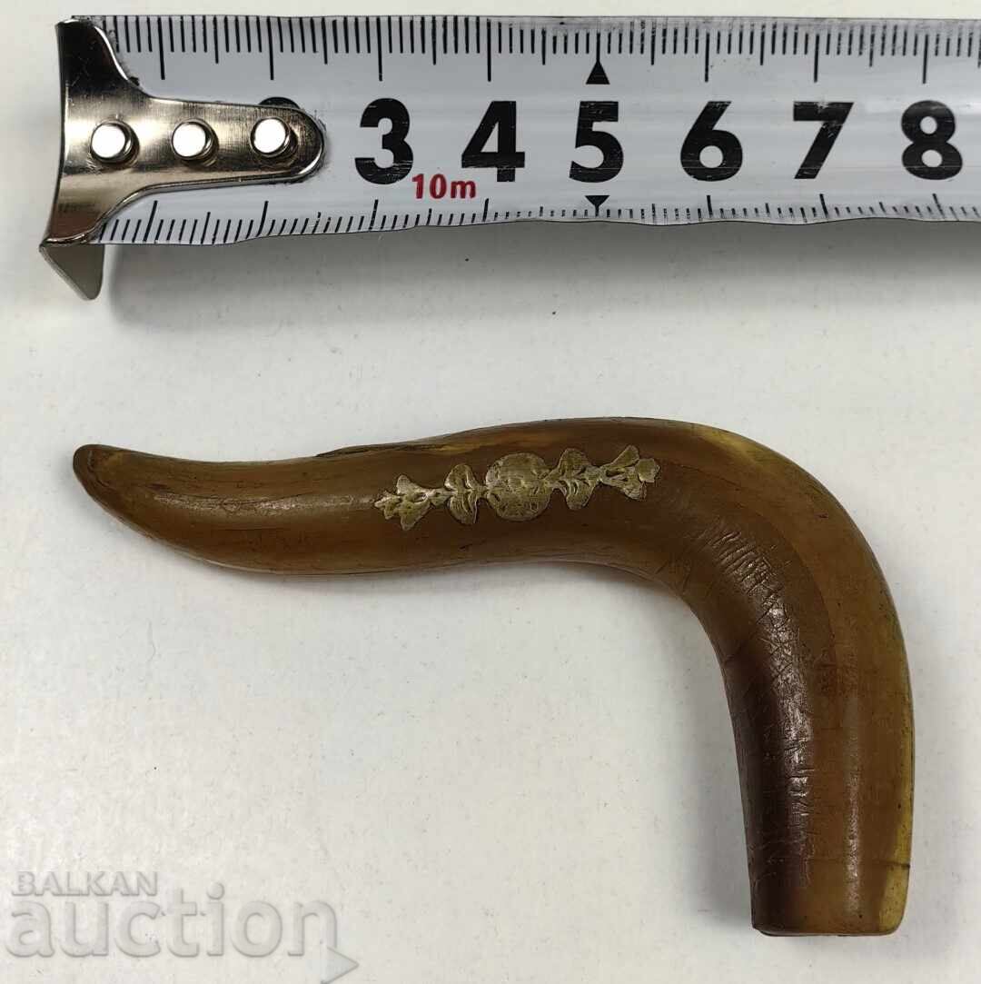 Πάνω από 100 ετών λαβή από κόκαλο ομπρέλα μπαστούνι μπαστούνι κόκαλο