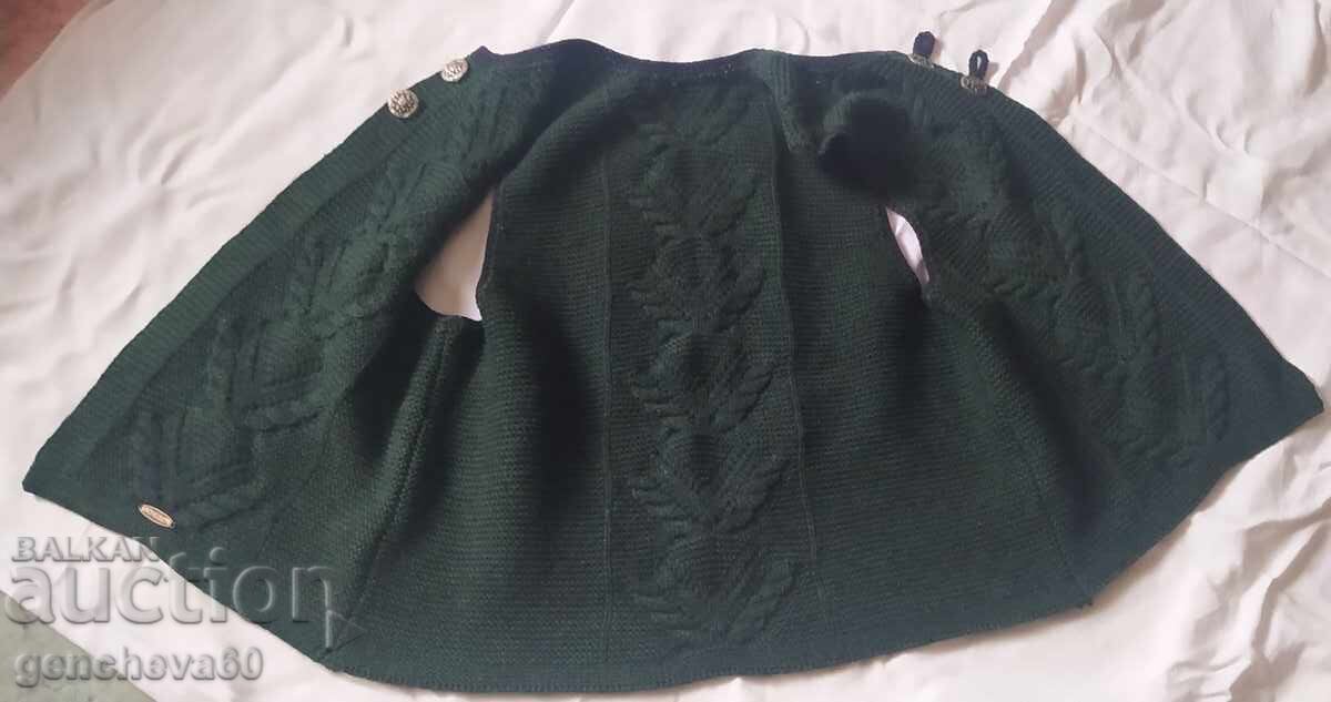Retro knitted green wool vest SCHEIBER - 5 Retro knitted green wool vest SCHEIBER - 5