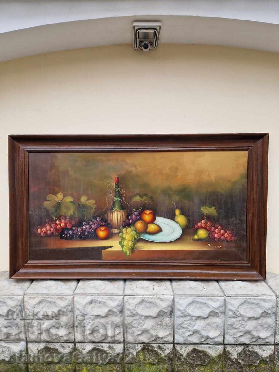Still life, huge, masterly, oil, framed, canvas with price € 222.00 | 434.20 BGN