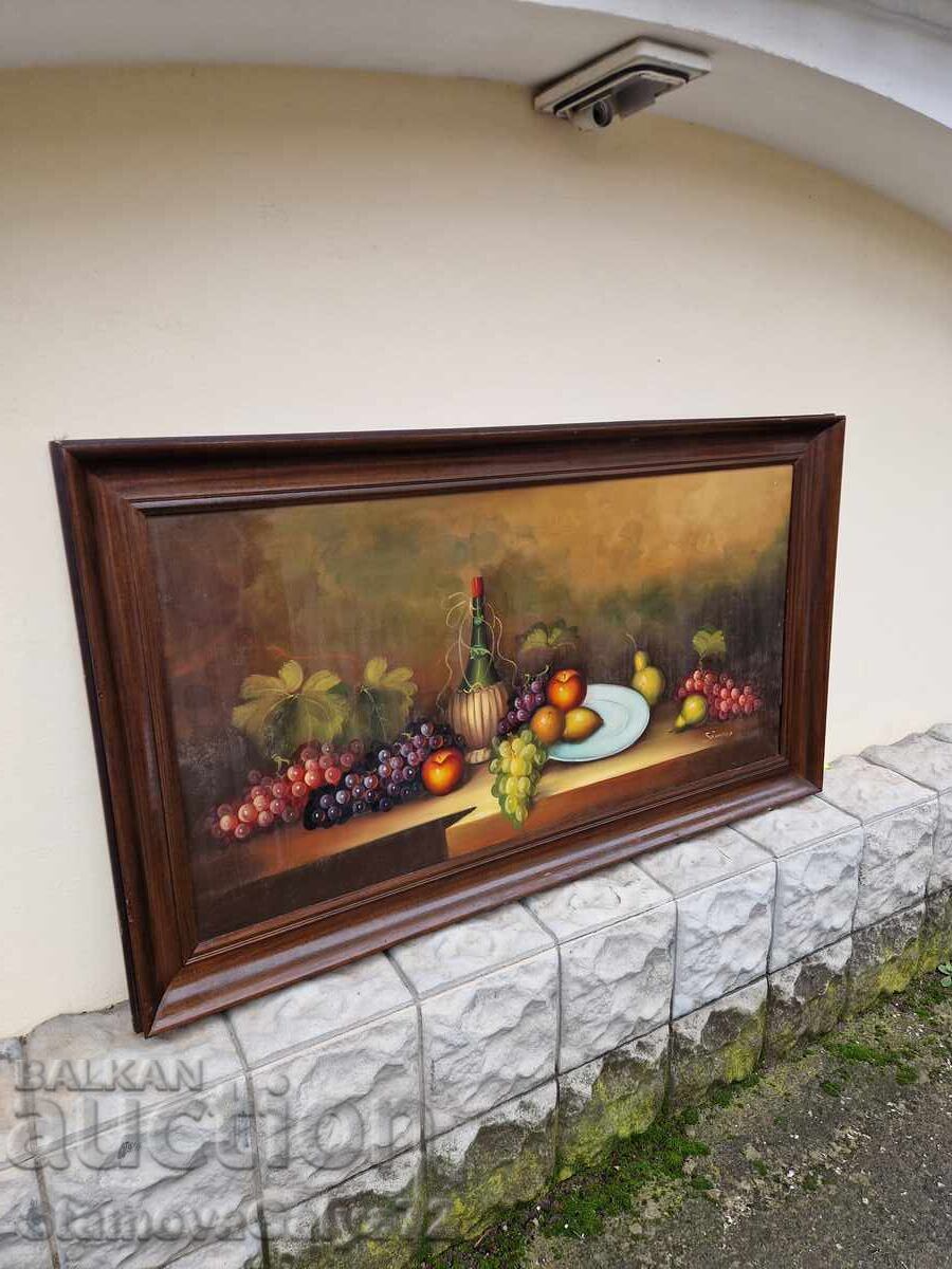 Delivery of Still life, huge, masterly, oil, framed, canvas