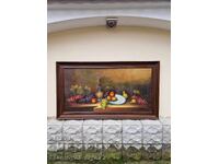 Натюрморт огромен майсторски масло рамка платно