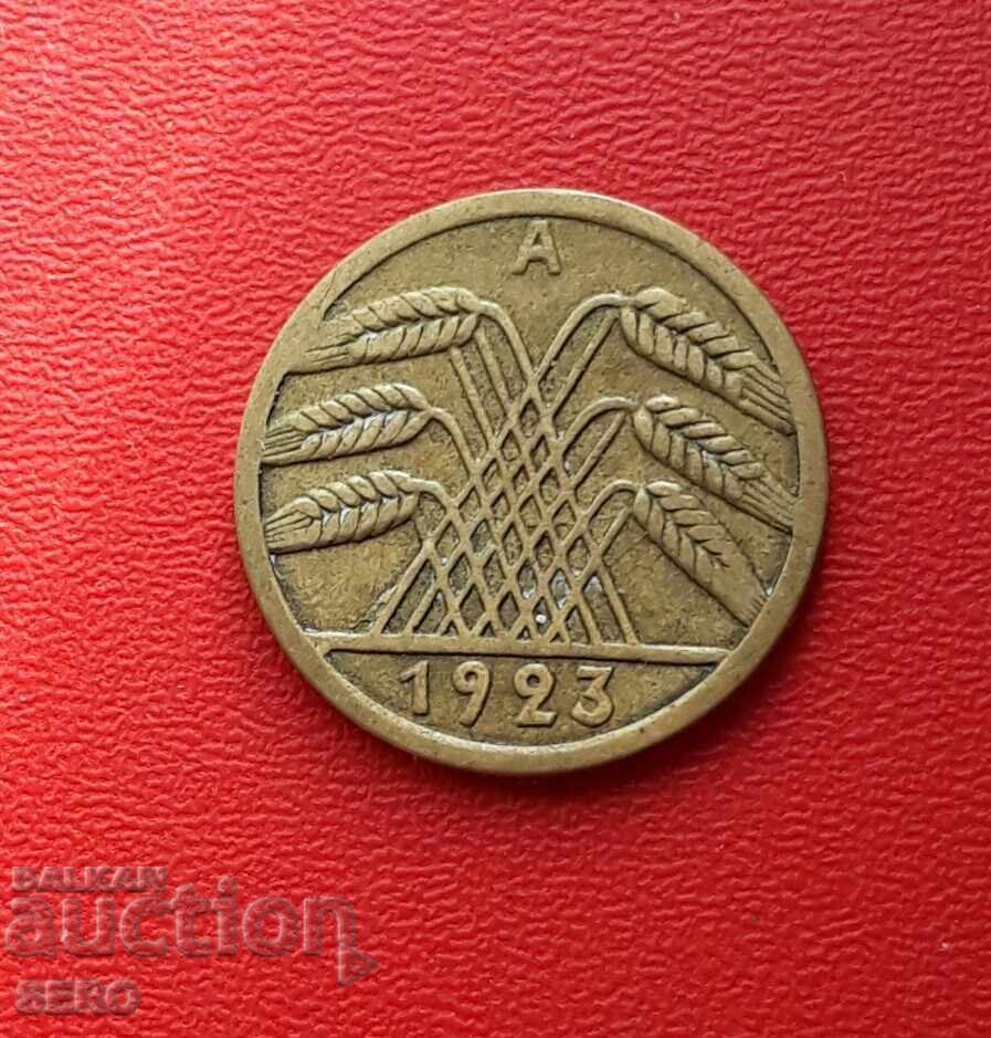 Germany-5 Pfennig 1923 A-Berlin-rare year with price € 1.50 | 2.93 BGN