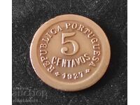 Monedă Portugalia 5 centavos [1927]