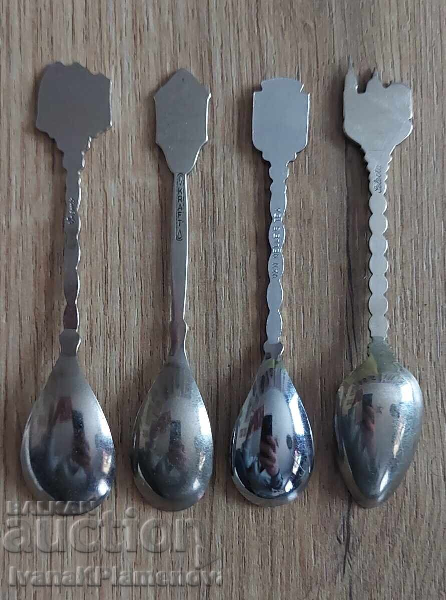 Spoons for collectors, 4 pieces - 5 Spoons for collectors, 4 pieces - 5