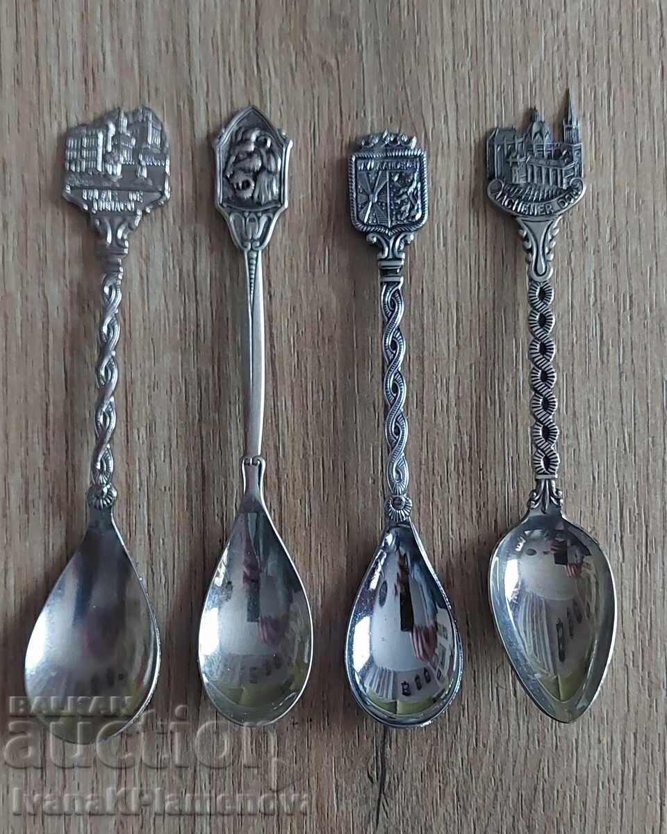 Spoons for collectors, 4 pieces Spoons for collectors, 4 pieces
