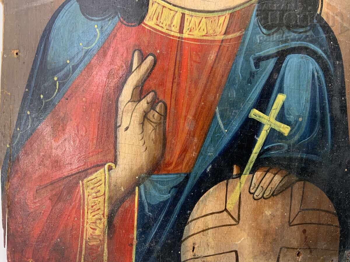 Παλιά ρωσική ζωγραφιστή εικόνα Ιησούς Χριστός - 6